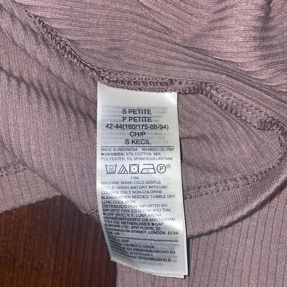 Gap Ribbed Long Sleeve Top Size S Petite - Picture 10 of 11